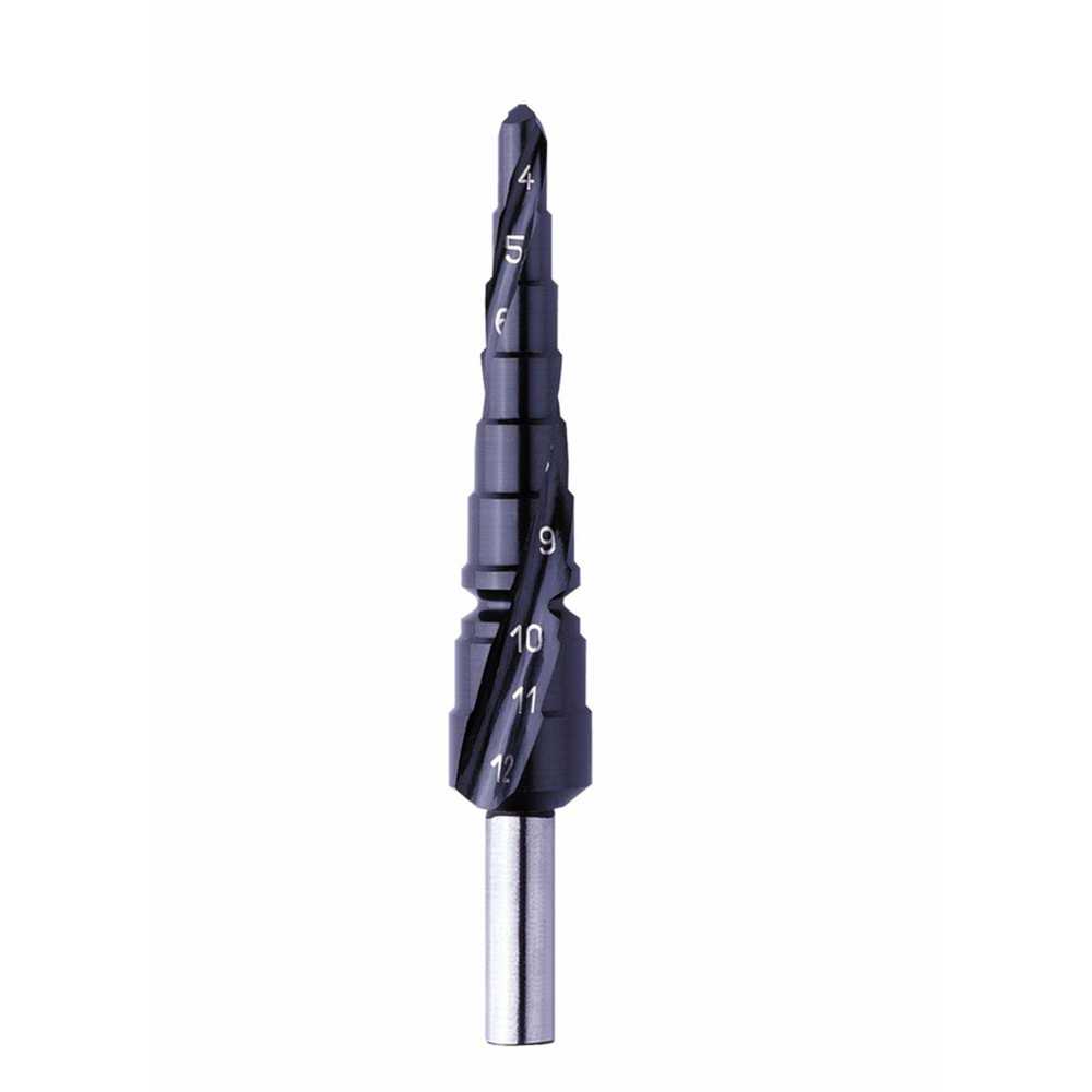Kademeli Matkap Ucu HSS TiAlN ROTASTOP+ Spiral 4-12 mm (Adet)