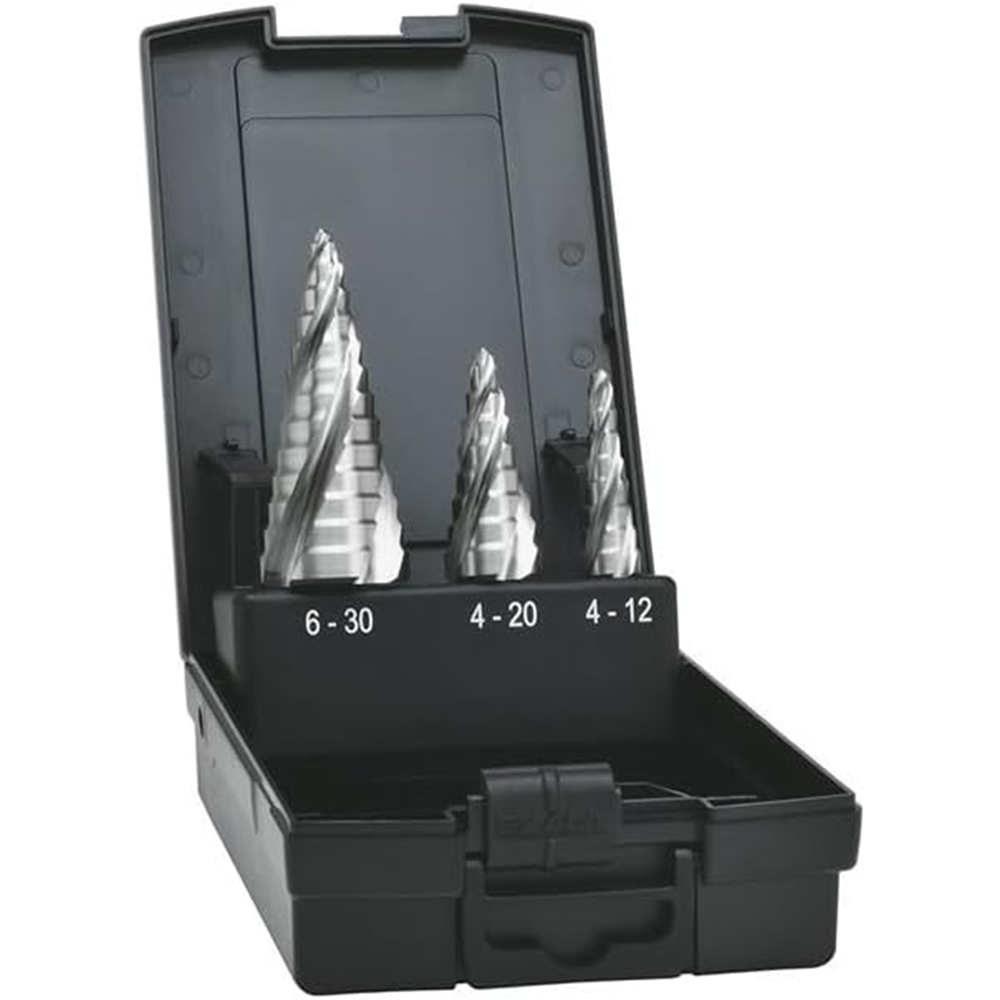 Kademeli Matkap Ucu Seti ADVANCED LINE 4 Oluklu Spiral 4-12/4-20/6-30mm (3 Parça)