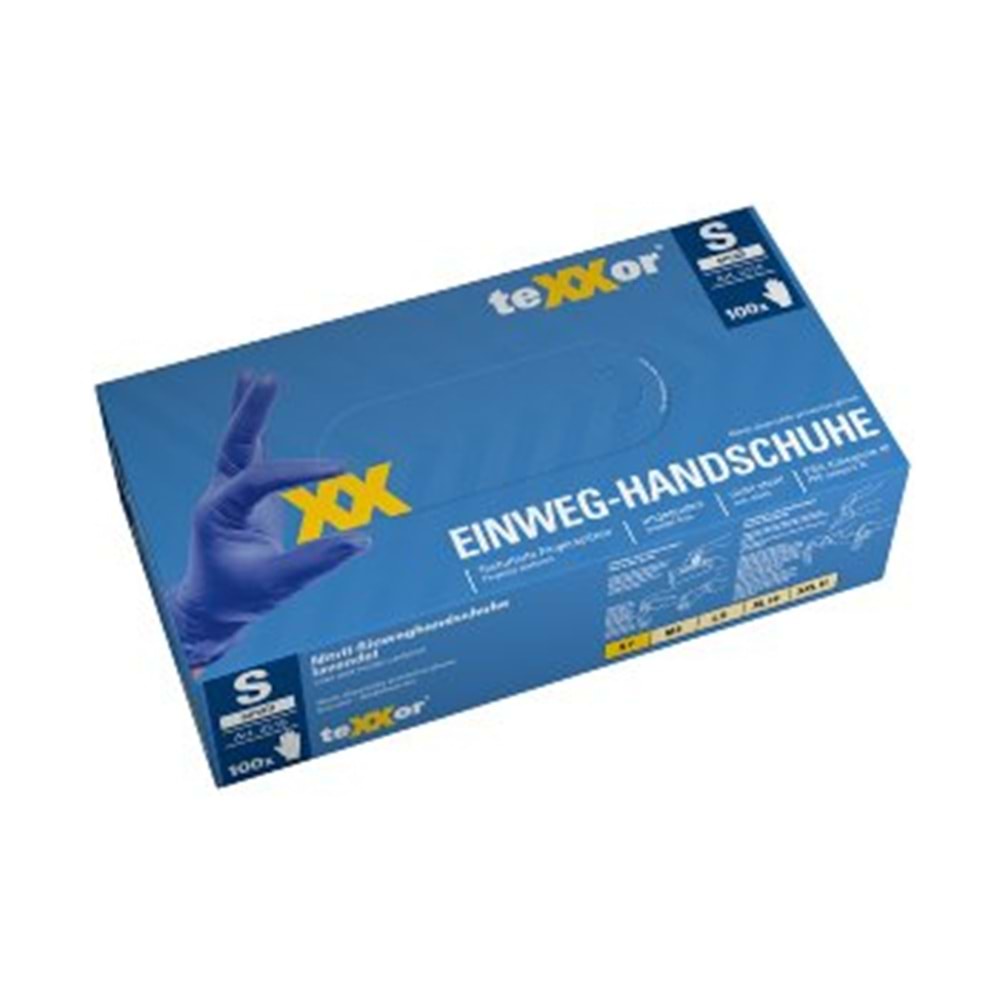 teXXor® Parmak Ucu Dokulu Tek Kullanımlık Nitril Eldiven