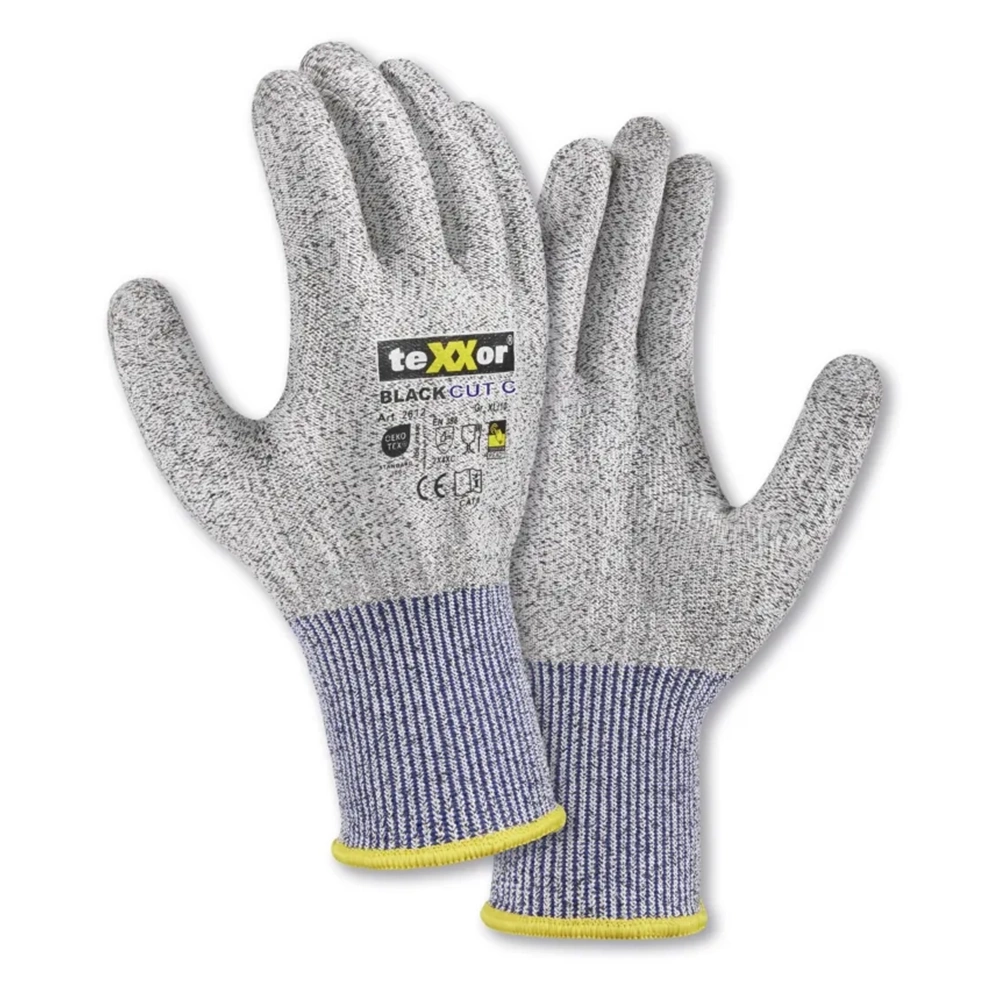 teXXor® Black Cut C Eldiven, Siyah