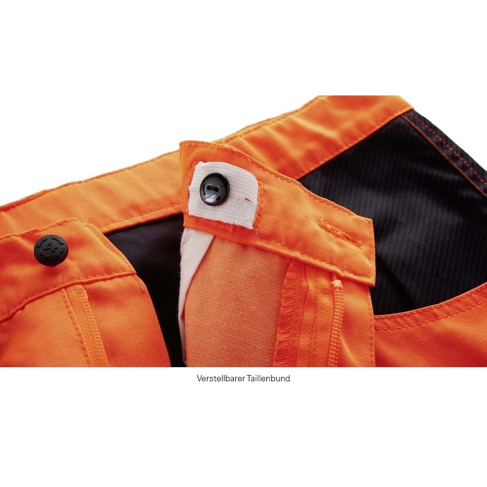 4PROTECT® TENNESSEE Pantolon, Neon Turuncu/Gri - L