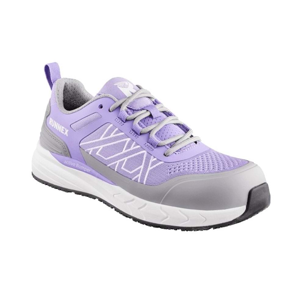RUNNEX S1PS Kadın ESD GirlStar Ayakkabı, Mor/Gri - 43
