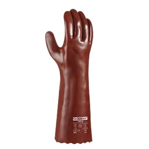 teXXor® Topline PVC Kimyasal Koruyucu Eldiven 45 cm Kahverengi