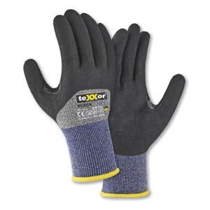 teXXor® Black Cut® C 3 4 Kaplı Kesilmeye Dirençli İş Eldiveni Gri