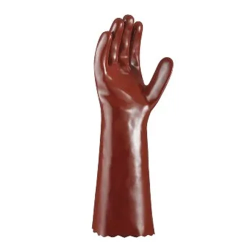 teXXor® Topline PVC Kimyasal Koruyucu Eldiven 45 cm Kahverengi