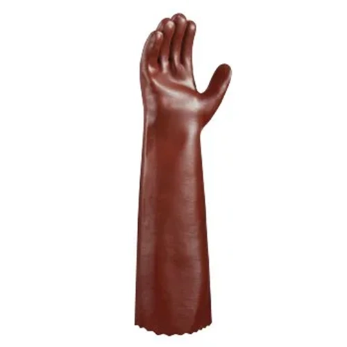 teXXor® Topline PVC Kimyasal Koruyucu Eldiven 60 cm Kahverengi