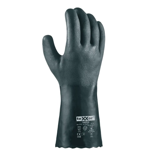 teXXor® PVC Kimyasal Koruyucu Eldiven 35 cm Yeşil