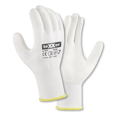 teXXor® PU Kaplı Kışlık Kesilmeye Dirençli İş Eldiveni Beyaz