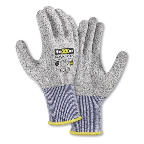 teXXor® Black Cut® C Kaplamasız Kesilmeye Dirençli İş Eldiveni Gri