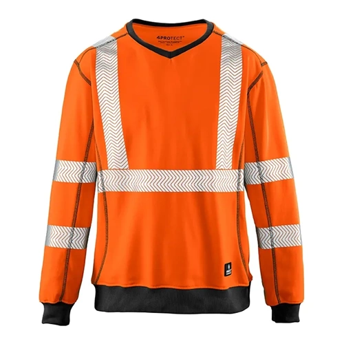 4PROTECT® COLUMBUS Hi-Vis UV Korumalı Sweatshirt Turuncu
