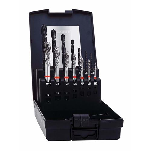 Kırmızı Helis Makine Kılavuzu + Matkap Ucu HSS-E M3-M12 (14 Parça)