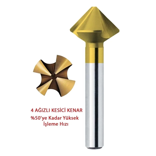 4 Ağızlı Havşa ADVANCED LINE PRO HSS TIN 90°