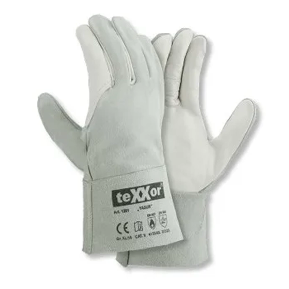 teXXor® YASUR Sığır ve Yarma Deri İş Eldiveni Ekru