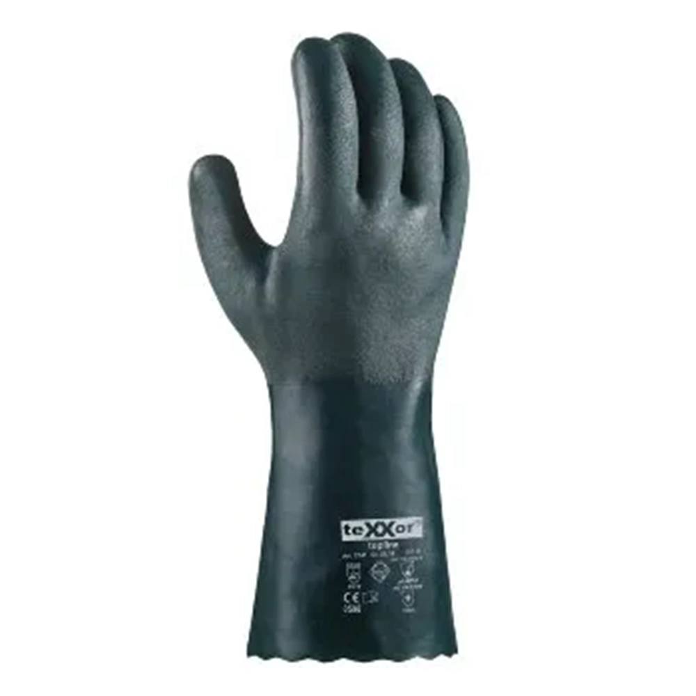 teXXor® Kimyasal Koruyucu Eldiven PVC 35 cm Yeşil