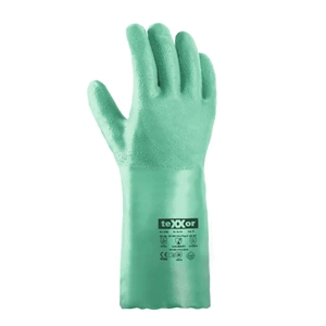 teXXor® Pürüzlü Nitril Kimyasal Koruyucu Eldiven 46 cm Yeşil