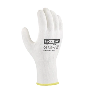 teXXor® PU Kaplı Kışlık Kesilmeye Dirençli İş Eldiveni Beyaz