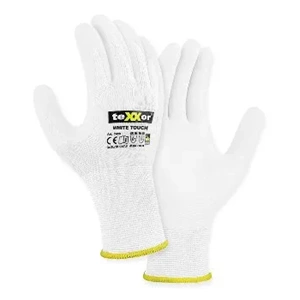 teXXor® WHITE TOUCH® Parmak Uçları Nitril Kaplı İş Eldiveni Beyaz