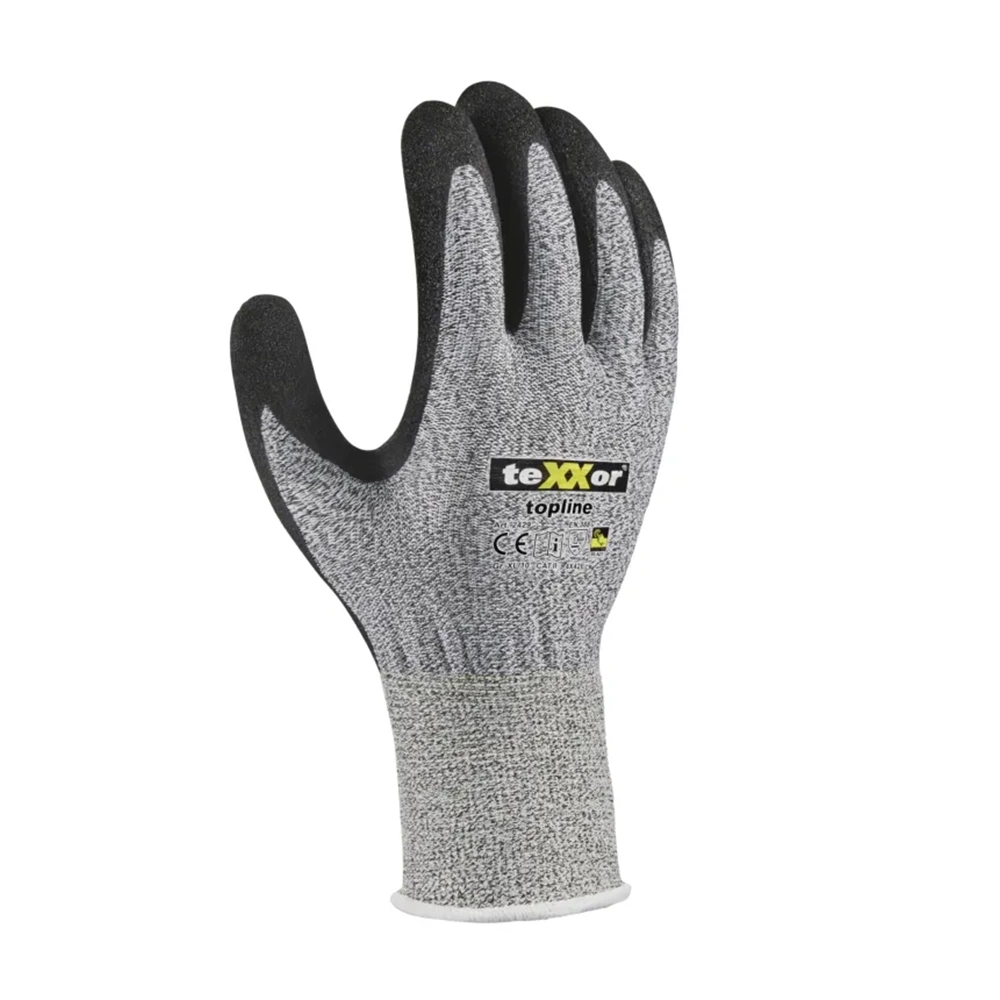teXXor® Nitril Kaplı Kesilmeye Dirençli İş Eldiveni Gri