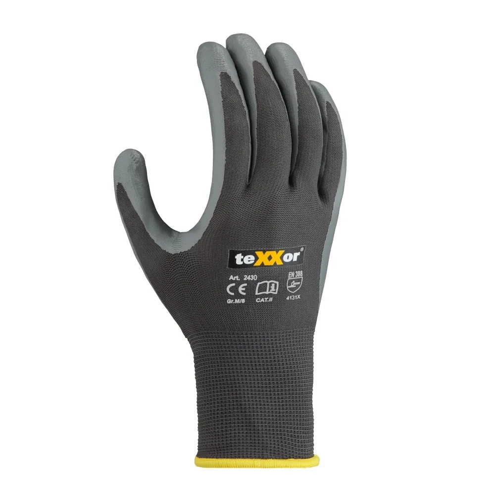 teXXor® Nitril Kaplı İş Eldiveni Gri