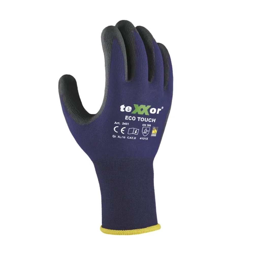 teXXor® Eco Touch Dokunmatik Ekran Uyumlu Nitril Kaplı İş Eldiveni Lacivert