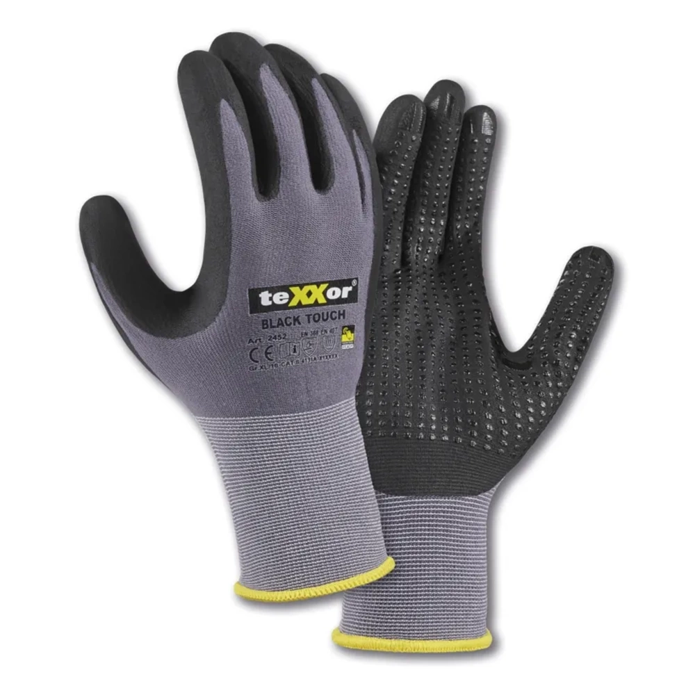 teXXor® Nitril Kaplı Dotlu Eldiven Gri