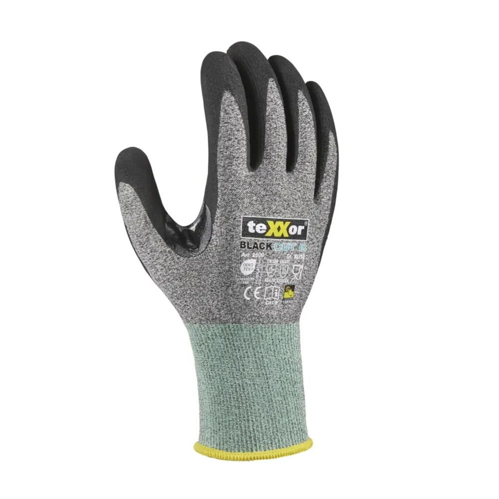 teXXor® Black Cut® B Kesilmeye Dirençli İş Eldiveni Gri