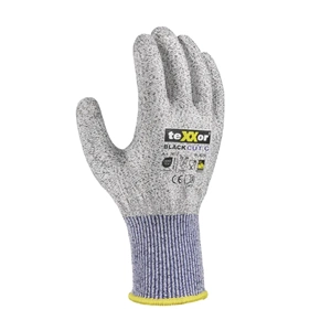 teXXor® Black Cut® C Kaplamasız Kesilmeye Dirençli İş Eldiveni Gri