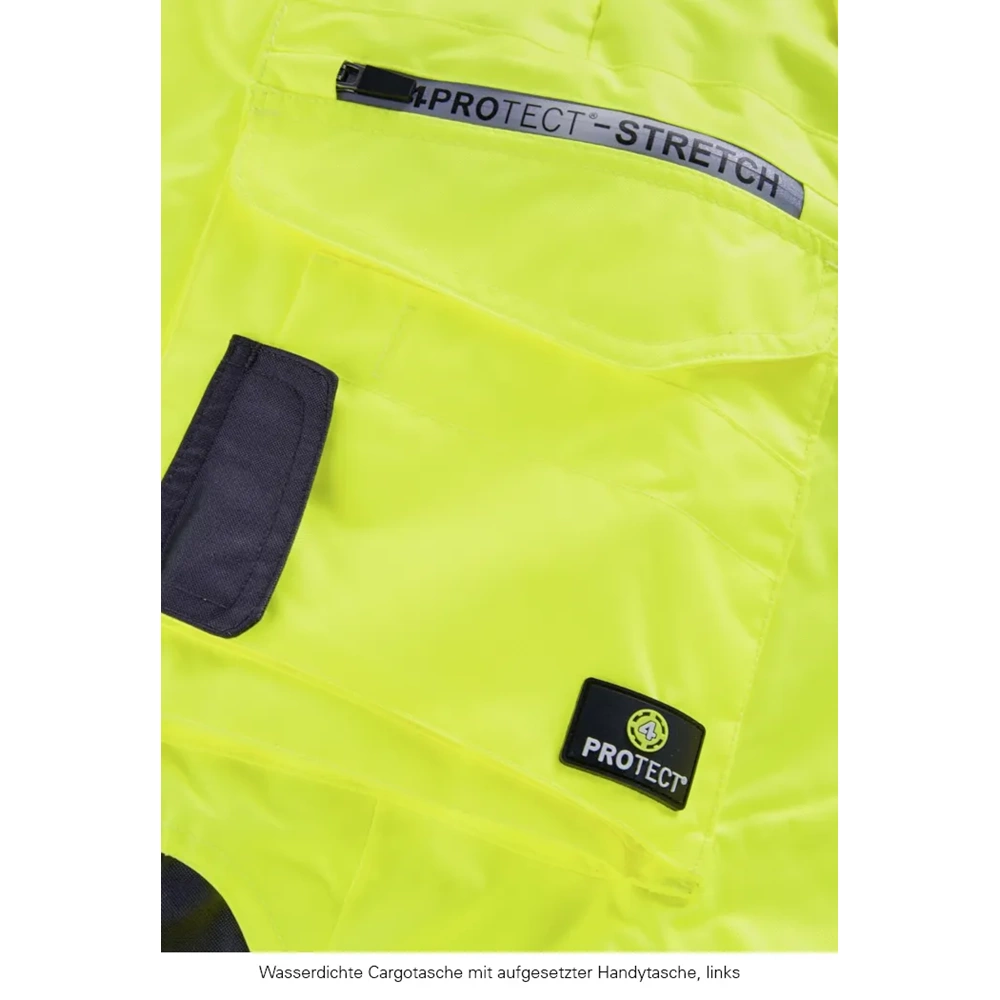 4PROTECT® ATLANTA Hi-Vis Kışlık Su Geçirmez Bahçıvan Pantolonu Sarı