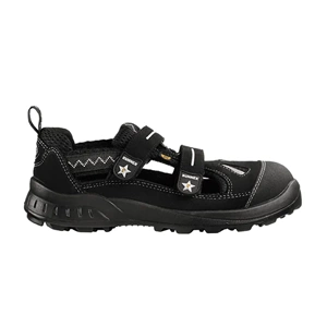 RUNNEX® TeamStar S1 ESD Alüminyum Burunlu Cırt Cırtlı İş Sandaleti Siyah