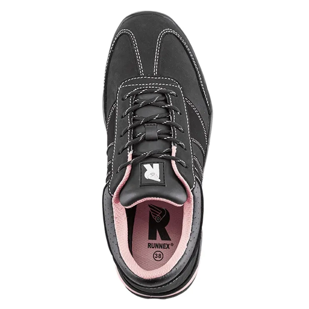 RUNNEX® GirlStar S2 Nubuk Deri Kadın İş Ayakkabısı Siyah